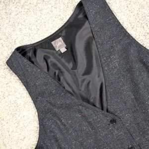 J Jill Womens Gray Tweed Vest Size L